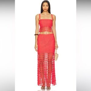 SAYLOR TOP AND SKIRT SET POPPY SIZE SMALL